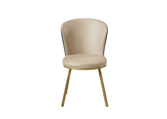Diner moderne de chaises en cuir d'acier inoxydable en bois solide