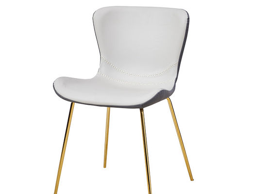 Gray Leather Padded Dining Chairs sans accoudoir
