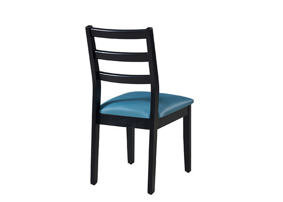 Bleu en bois solide d'hôtel tapissé dinant des chaises