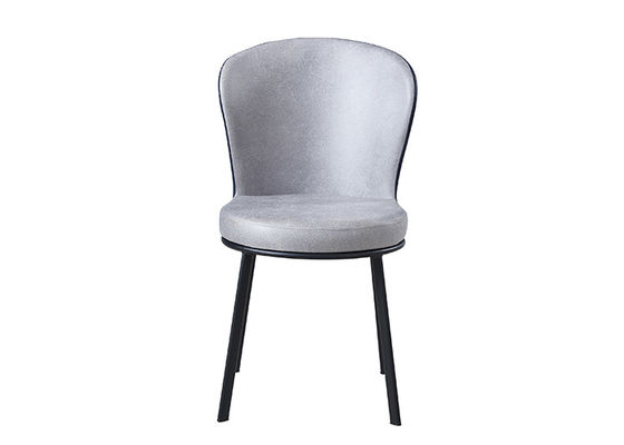Famille Grey Upholstered Dining Chair de fer travaillé