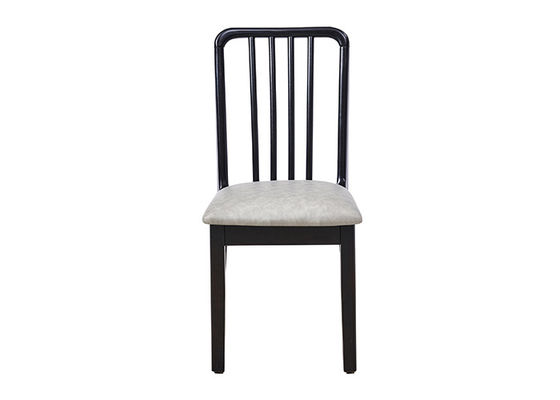 Chaises tapissées en bois d'éponge de similicuir, chaises latérales tapissées sans bras