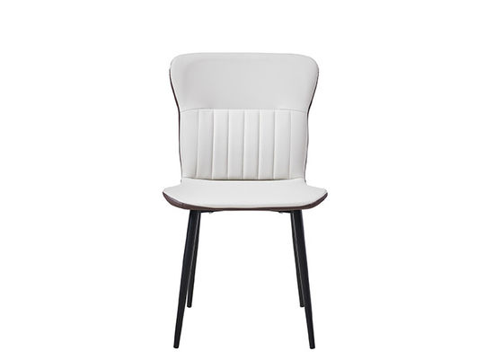 Métal à la mode dinant des chaises avec les sièges tapissés