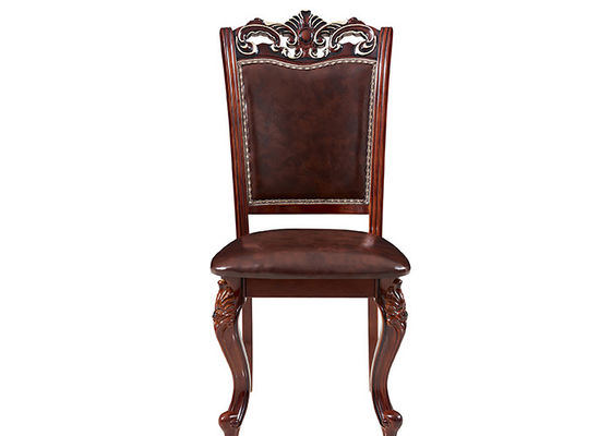 Chaises dinantes européennes de famille de similicuir