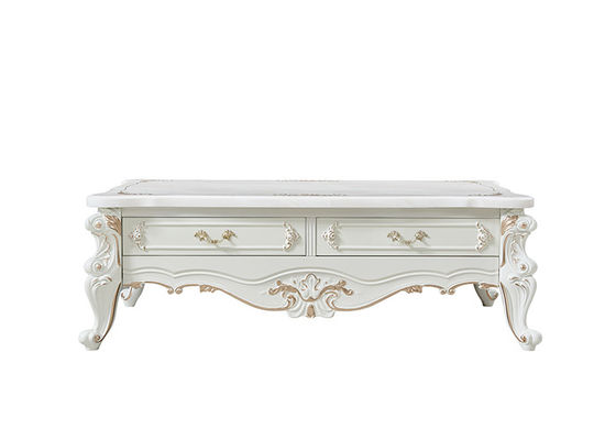 Rétro noble et table basse de salle à manger élégante de résine de forces de défense principale