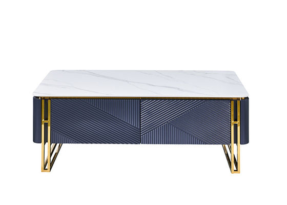Ensemble de table de salle à manger et de table basse de cadre d'acier inoxydable