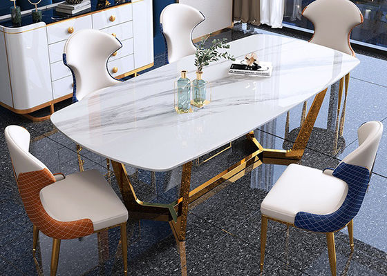 Table de salle à manger de marbre 130cmx80cmx77cm de luxe moderne