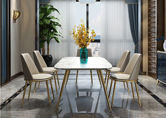 Table de salle à manger de marbre de luxe 140x80x76cm à la maison à la mode