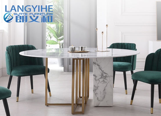 Taille nordique d'Odm de cercle de marbre de la combinaison à la maison minimaliste 75cm de table de salle à manger