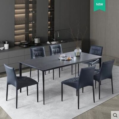 Éraflure de luxe légère nordique de table de salle à manger de marbre de minimaliste résistante