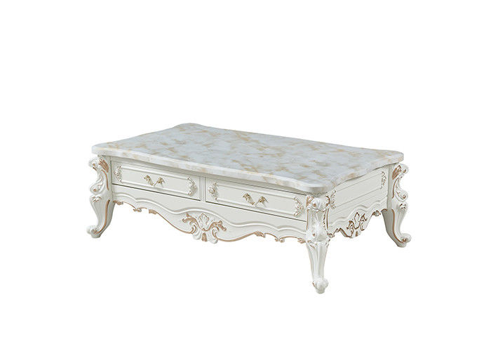 Ensemble blanc de Cabinet et de table basse du salon TV