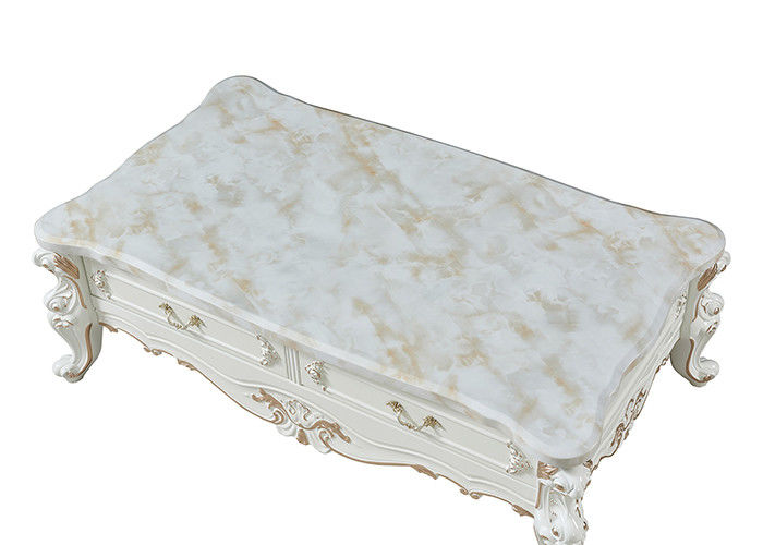 Ensemble blanc de Cabinet et de table basse du salon TV