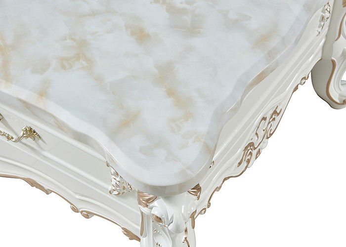 Ensemble blanc de Cabinet et de table basse du salon TV