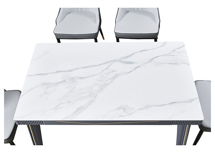 Moderne de luxe de table de salle à manger de famille de panneau de roche de mode