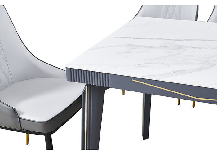 Moderne de luxe de table de salle à manger de famille de panneau de roche de mode