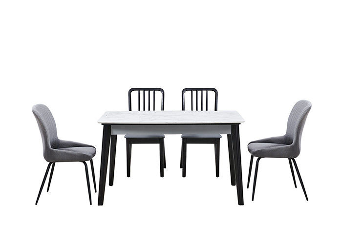 Table de salle à manger d'ardoise de meubles de salle à manger de dalle de roche