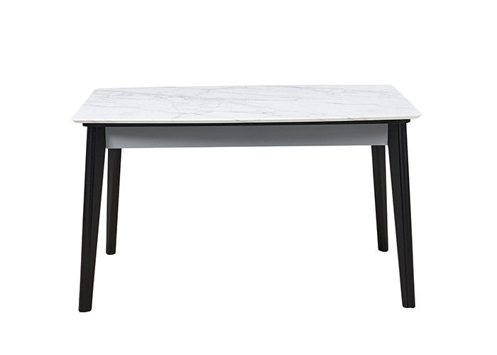 Table de salle à manger en bois solide d'ardoise de rock moderne de restaurant
