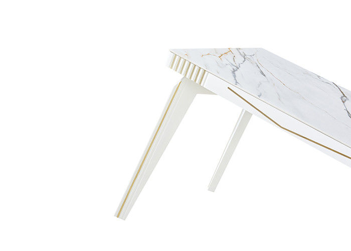 Table de salle à manger en pierre de l'ardoise ISO14001 marbrée par minimaliste