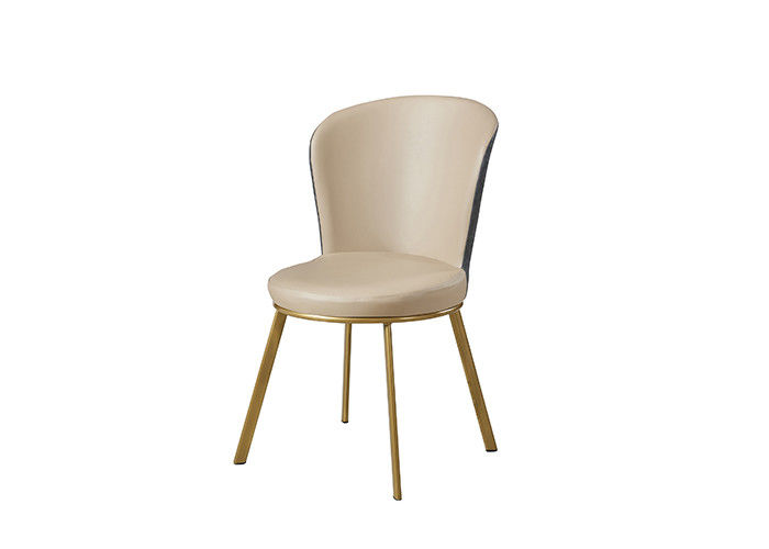 Diner moderne de chaises en cuir d'acier inoxydable en bois solide