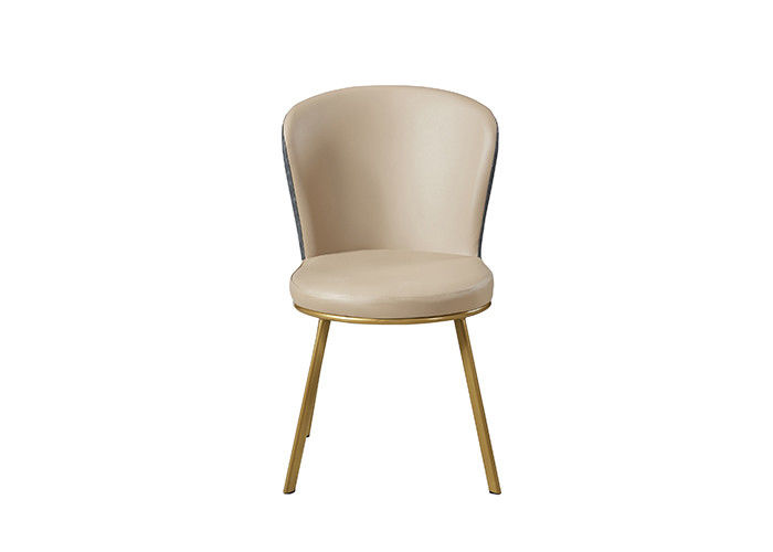 Diner moderne de chaises en cuir d'acier inoxydable en bois solide