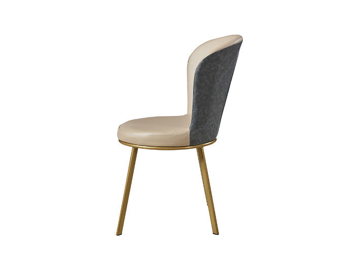 Diner moderne de chaises en cuir d'acier inoxydable en bois solide