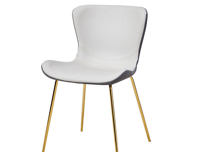 Gray Leather Padded Dining Chairs sans accoudoir