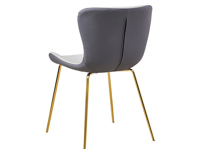 Gray Leather Padded Dining Chairs sans accoudoir