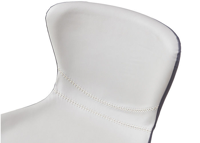 Gray Leather Padded Dining Chairs sans accoudoir