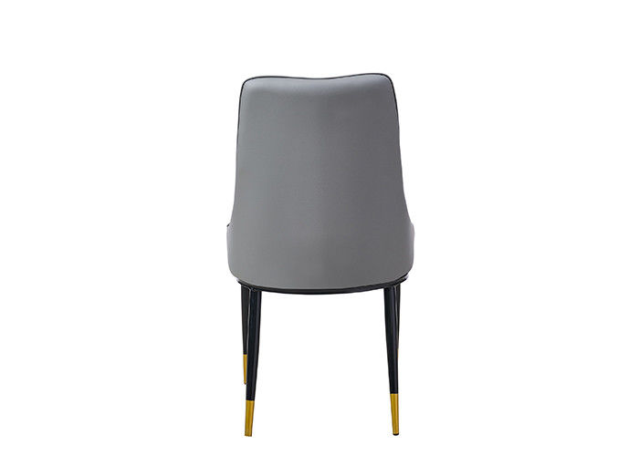Cuir moderne d'acier inoxydable capitonné dinant des chaises