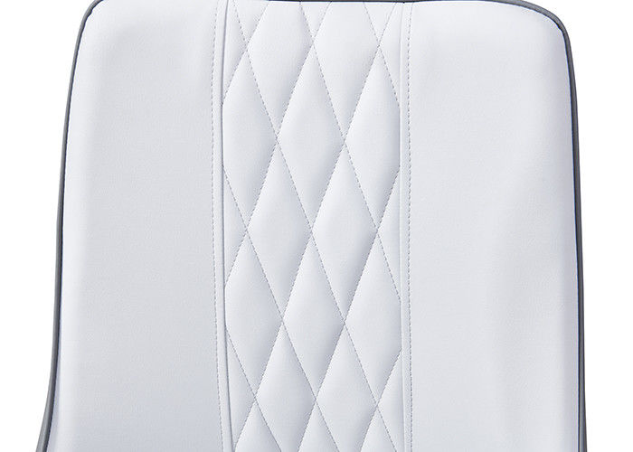 Cuir moderne d'acier inoxydable capitonné dinant des chaises