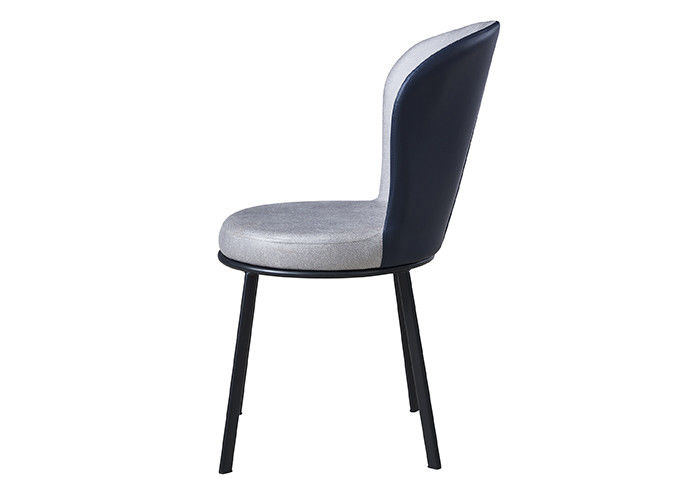 Famille Grey Upholstered Dining Chair de fer travaillé