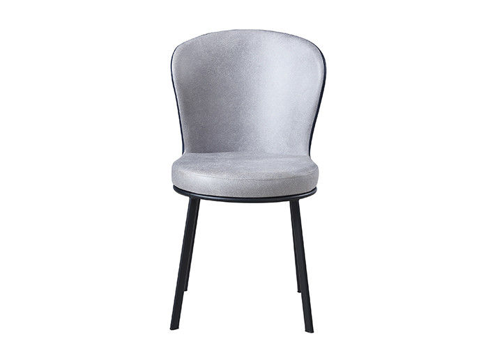 Famille Grey Upholstered Dining Chair de fer travaillé