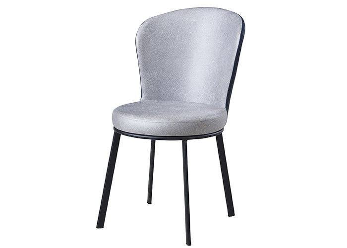 Famille Grey Upholstered Dining Chair de fer travaillé