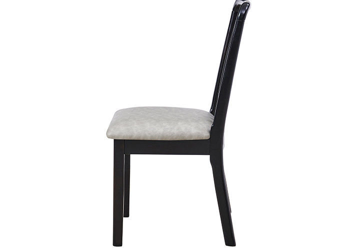 Chaises tapissées en bois d'éponge de similicuir, chaises latérales tapissées sans bras