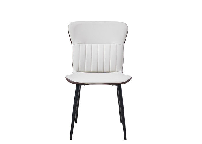Métal à la mode dinant des chaises avec les sièges tapissés