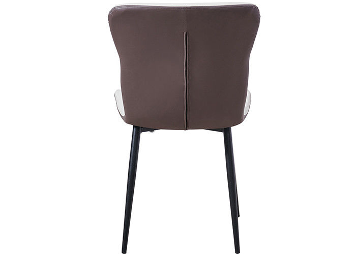 Métal à la mode dinant des chaises avec les sièges tapissés