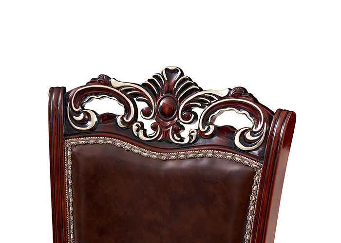 Chaises dinantes européennes de famille de similicuir