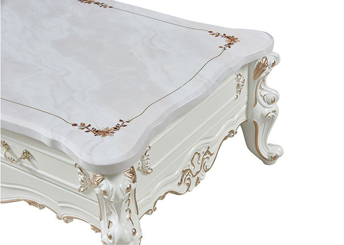 Ensemble TV de Cabinet en bois solide et de table basse du granit généreux