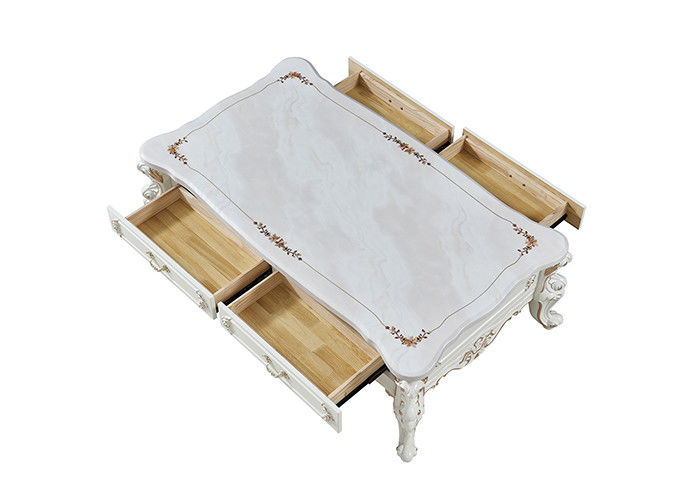 Rétro noble et table basse de salle à manger élégante de résine de forces de défense principale
