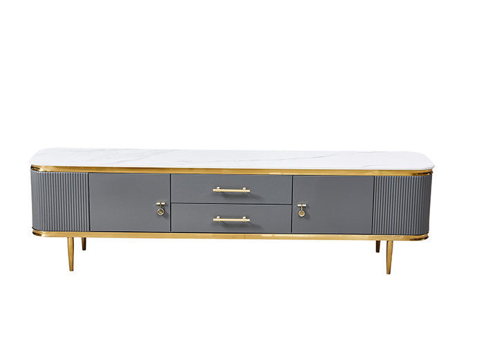 Ensemble de table basse d'unité du salon TV en métal de plat de roche