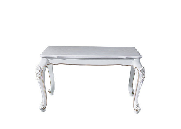 Table de salle à manger de marbre élégante de famille européenne de 130x80x76cm