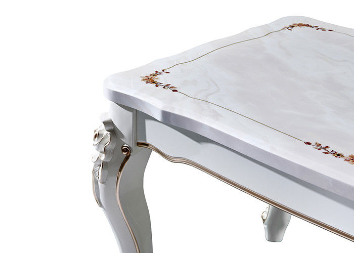 table de salle à manger supérieure de marbre blanche de 80cmx130cmx75cm