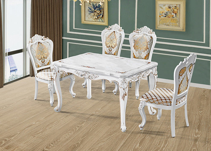 Table de salle à manger de marbre solide classique noble, table de salle à manger de restaurant