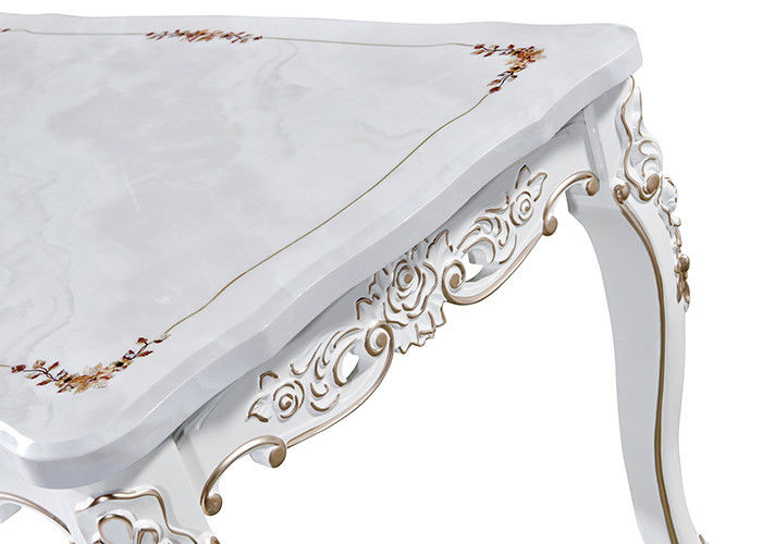 Table de salle à manger de marbre nordique de rétro taille de 75cm H-1198 C-34