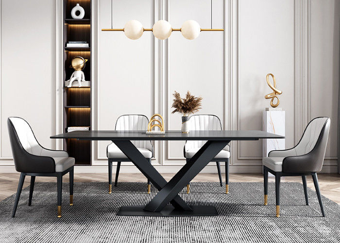 Table de salle à manger de marbre de luxe forte et durable d'hôtel