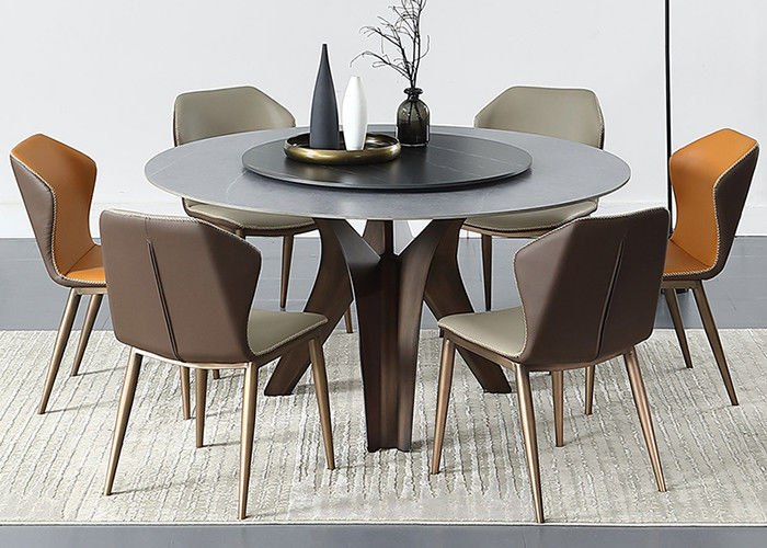 Table de salle à manger à la maison de luxe de meubles de lumière de dalle de roche