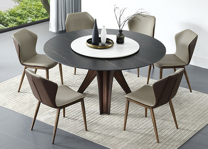 Table de salle à manger à la maison de luxe de meubles de lumière de dalle de roche
