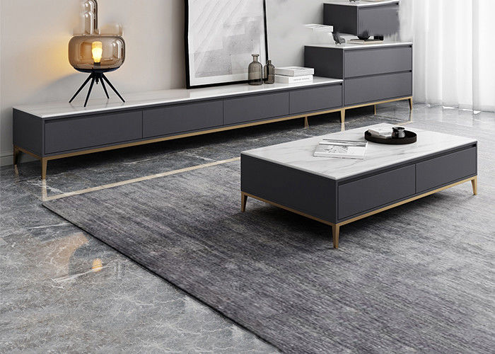 Table basse assortie d'unité du minimaliste TV avec des tiroirs