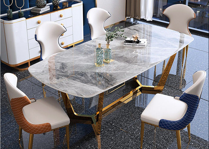 Table de salle à manger de marbre 130cmx80cmx77cm de luxe moderne