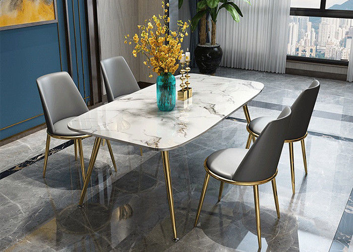 Table de salle à manger de marbre de luxe 140x80x76cm à la maison à la mode
