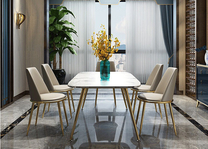 Table de salle à manger de marbre de luxe 140x80x76cm à la maison à la mode